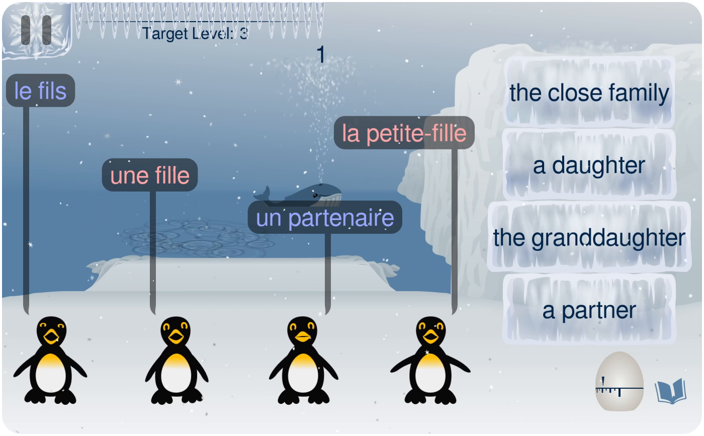 Screenshot of a penguin sliding activity (1 of 3)