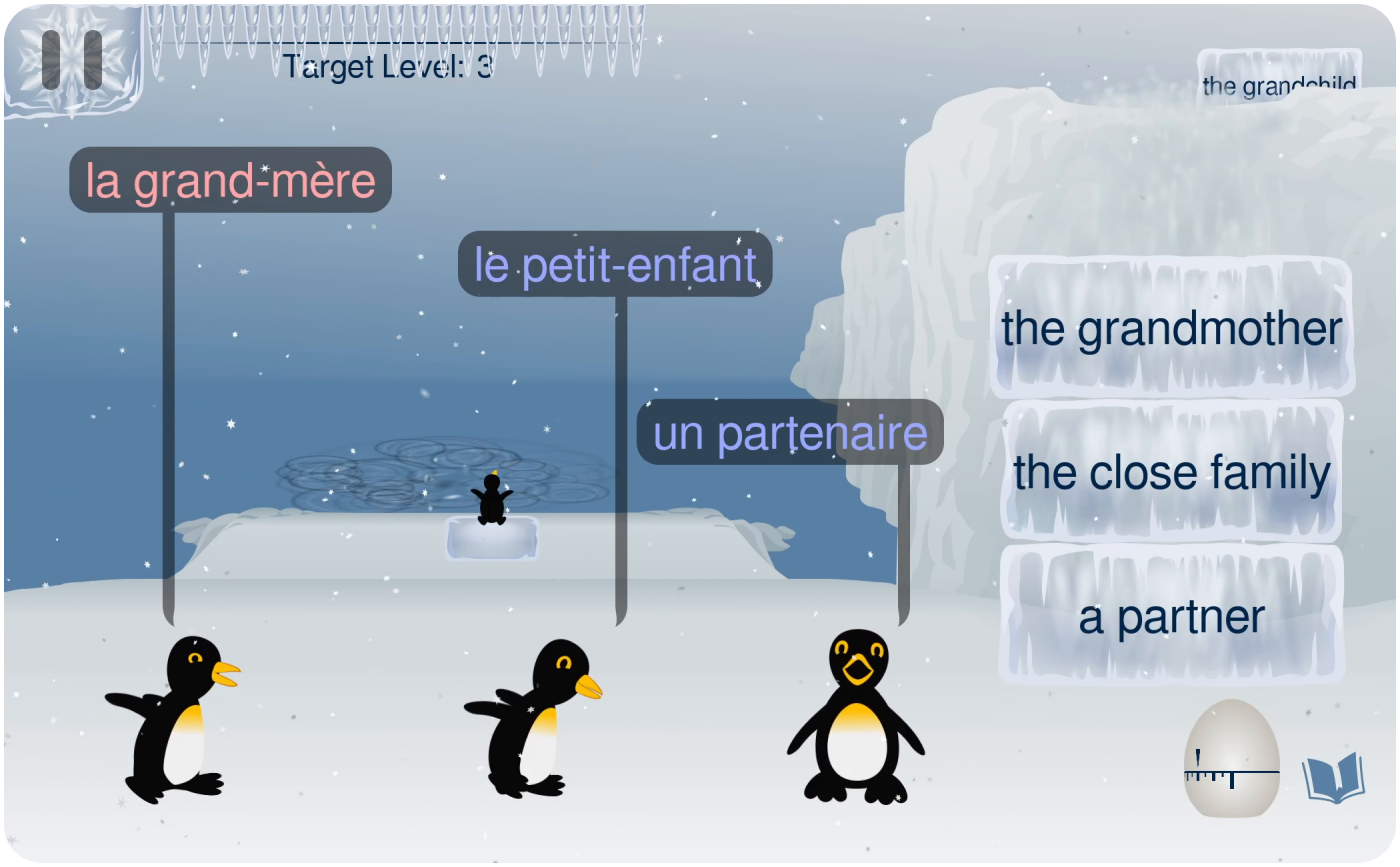 Screenshot of a penguin sliding activity (3 of 3)